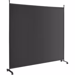 COSTWAY Paravent pour lIntérieur & lExtérieur- 184 x 184 CM à Roulettes Écran de ConfidentialitéProtéger Privé Noir