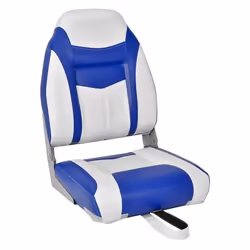 COSTWAY Siège de Bateau Pliante 1 Pièce à Dossier avec Coussin en Cuir PVC Charnières Flexibles 4 vis Incluses Charge 115KG ...