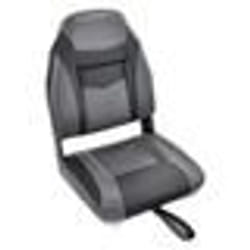 COSTWAY Siège de Bateau Pliante 1 Pièce à Dossier avec Coussin en Cuir PVC  Charnières Flexibles 4 vis Incluses Charge 115KG Noir