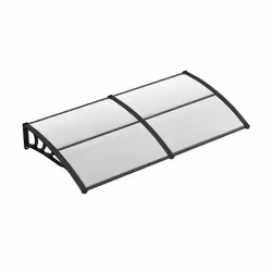 COSTWAY Auvent Marquise de Porte et Fenêtre 199 x 99 cm en Polycarbonate Protection Extérieur contre le Soleil la Pluie La
