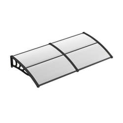 COSTWAY Auvent Marquise de Porte et Fenêtre 199 x 99 cm en Polycarbonate Protection Extérieur contre le Soleil la Pluie La