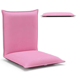 COSTWAY Chaise de Sol Pliable Tatami Inclinable en 6 Position Idéal pour Chambre Salon Bureau 44x545x535CM (L x l x H) Rosé