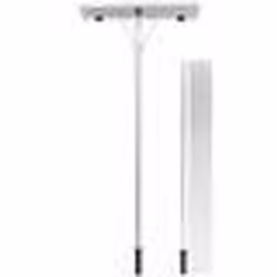 COSTWAY Pelle à Neige pour Toit Télescopique 160-610cm en Aluminium avec Large Lame et 2 Rouleaux5 SectionsPoignée Antidérapa ...