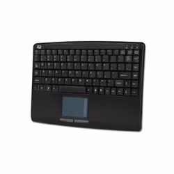 Adesso SlimTouch 410, Mini, Avec fil, USB, Clavier à membrane, QWERTY, Noir