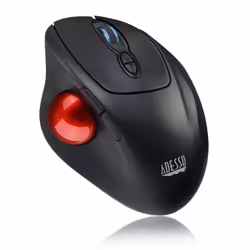 Adesso iMouse T30, Droitier, Trackball, RF sans fil, 4800 DPI, Noir, Rouge