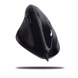 Adesso iMouse E7, Gauche, Conception verticale, Optique, USB Type-A, 6400 DPI, Noir