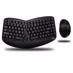 Adesso Tru-Form Media 1150, Sans fil, RF sans fil, Clavier à membrane, QWERTY, Noir, Souris incluse