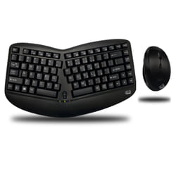 Adesso Tru-Form Media 1150 clavier Souris incluse RF sans fil QWERTY Anglais Noir
