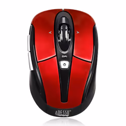 Adesso iMouse S60, Droitier, Optique, RF sans fil, 1600 DPI, Noir, Rouge
