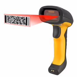 Adesso NuScan 5200TR Lecteur de code barre portable 1D/2D CMOS Noir, Jaune