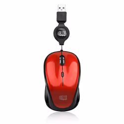 Adesso iMouse S8, Ambidextre, Optique, USB Type-A, 1600 DPI, Noir, Rouge