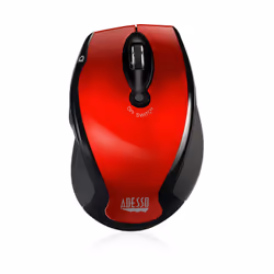 Adesso iMouse M20R, Droitier, Optique, RF sans fil, 1600 DPI, Noir, Rouge