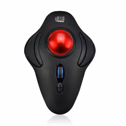 Adesso iMouse T40, Ambidextre, Trackball, RF sans fil, 4800 DPI, Noir, Rouge