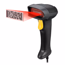 Adesso NuScan 2500TU Lecteur de code barre portable 1D/2D CMOS Noir, Jaune - Vue supplémentaire 4