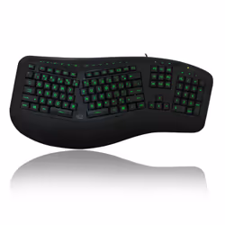 Adesso AKB-150EB-FR, Taille réelle (100 %), USB, Clavier à membrane, AZERTY, LED, Noir