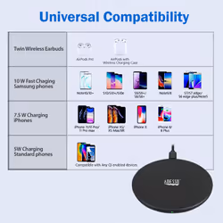 Adesso AUH-1010 chargeur d'appareils mobiles Universel Noir USB Recharge sans fil Charge rapide Intérieure - Vue supplémentaire 15