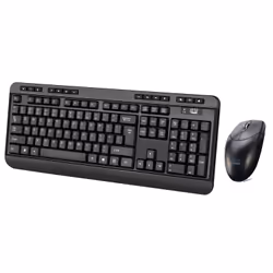 Adesso WKB-1320CB clavier Souris incluse RF sans fil QWERTY Noir
