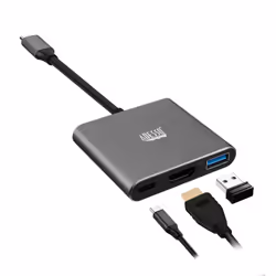 Adesso AUH-4010 station d'accueil USB 3.2 Gen 1 (3.1 Gen 1) Type-C Gris - Vue supplémentaire 4