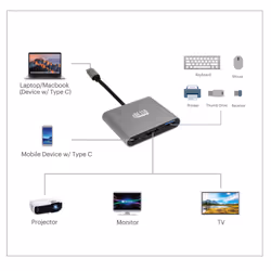 Adesso AUH-4010 station d'accueil USB 3.2 Gen 1 (3.1 Gen 1) Type-C Gris - Vue supplémentaire 7