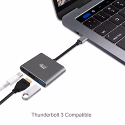 Adesso AUH-4010 station d'accueil USB 3.2 Gen 1 (3.1 Gen 1) Type-C Gris - Vue supplémentaire 8