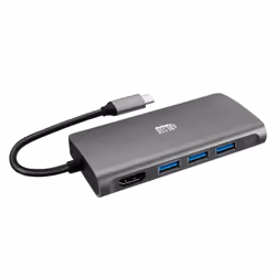 Adesso AUH-4030 station d'accueil USB 3.2 Gen 1 (3.1 Gen 1) Type-C Gris