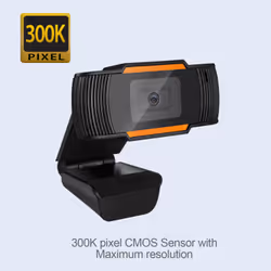 Adesso CyberTrack H2 webcam 640 x 480 pixels USB 2.0 Noir, Orange - Vue supplémentaire 6