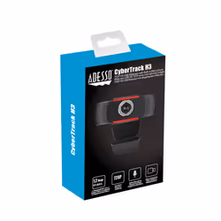 Adesso CyberTrack H3 webcam 1,3 MP 1280 x 720 pixels USB 2.0 Noir, Rouge - Vue supplémentaire 11