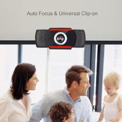 Adesso CyberTrack H3 webcam 1,3 MP 1280 x 720 pixels USB 2.0 Noir, Rouge - Vue supplémentaire 6