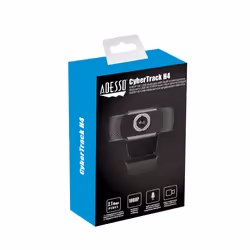 Adesso CyberTrack H4 webcam 2,1 MP 1920 x 1080 pixels USB 2.0 Noir, Argent - Vue supplémentaire 4