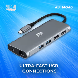 Adesso 9-IN-1 USB-C MULTI-PORT DOCKING STATION carte et adaptateur d'interfaces