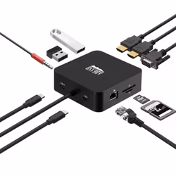 Adesso 10-IN-1 USB-C MULTIPORT DOCKING STATION 65W carte et adaptateur d'interfaces - Vue supplémentaire 4