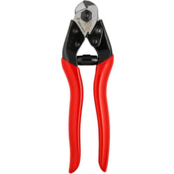 Felco - Coupe-câbles à une main n° C7 (Coupe ø 7 mm, ciseaux pour câble, lame et boulon en acier de qualité, poignées recouvertes de plastique) C7