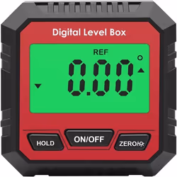 Inclinomètre Numérique ，Détecteur dangle numérique inclinomètre de jauge dangle daffichage LCD avec rétroéclairage magnétique