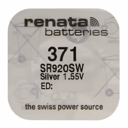 Pile bouton Silver Oxyde 371 / SR920 SW 0% mercure