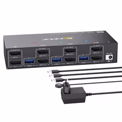 Commutateur KVM - ESKEVE - 3 PC 2 Moniteurs - 8K 30Hz - 4K 144Hz - USB 3.0