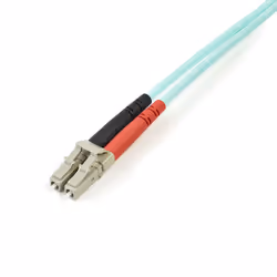 StarTech.com Câble Fibre Optique Multimode de 2m LC/UPC à LC/UPC OM3, Fibre Zipcord Full Duplex 50/125µm, Réseaux 100G, LOMMF/VCSEL, <0.3dB Faible Perte d'Insertion, Cordon Patch Fibre LSZH