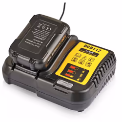 Chargeur de Batteries DEWALT DCB112 Charge toutes les batteries coulissantes DEWALT (1,3 - 5,0 Ah) de 10,8 à 18,0 volts L'aff ...