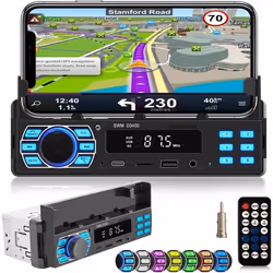 Autoradio Bluetooth - GENERIC - iFreGo - 4 x 60W - FM - 7 Couleurs Lumineuses