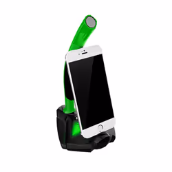 KLIM Voice, Microphone de table, Avec fil, USB, USB Type-A, Noir, Vert, Plastique