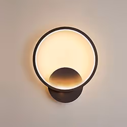Description générale Applique murale moderne noire au design simple et tendance, idéale pour divers styles de décoration d'in ...