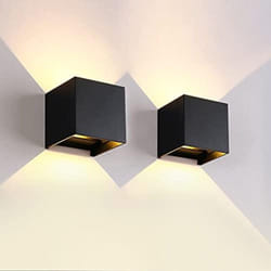 Goeco - 2 pièces Applique Murale led Exterieur Appliques Murales Interieures avec Angle Réglable éclairage mural d'extérieur, Etanche IP65 Lampe