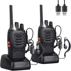 2PCS Talkie Walkie Rechargeable Longue portée 16CH Talkies-Walkies Radios PMR Professionnelle