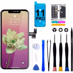 Brinonac Écran pour iPhone 11 Pro58 3D Tactile LCD Ecran Remplacement Assemblé avec Outils de Réparation et Verre Trempé