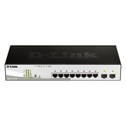 D-Link DGS-1210-10P commutateur réseau Géré L2 Gigabit Ethernet (10/100/1000) Connexion Ethernet, supportant l'alimentation via ce port (PoE) 1U Noir