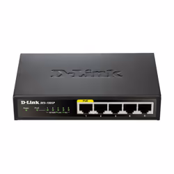 D-Link DES-1005P, Non-géré, L2, Fast Ethernet (10/100), Full duplex, Connexion Ethernet, supportant l'alimentation via ce por ...