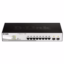 D-Link DGS-1210-08P, Géré, L2, Gigabit Ethernet (10/100/1000), Full duplex, Connexion Ethernet, supportant l'alimentation via ...