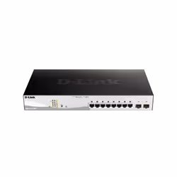 D-Link DGS-1210-10MP commutateur réseau Géré L2/L3 Gigabit Ethernet (10/100/1000) Connexion Ethernet, supportant l'alimentation via ce port (PoE) Noir