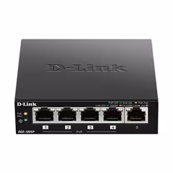 D-Link DGS-1005P/E commutateur réseau Non-géré Gigabit Ethernet (10/100/1000) Connexion Ethernet, supportant l'alimentation via ce port (PoE) Noir