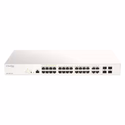 D-Link DBS-2000-28P commutateur réseau Géré L2 Gigabit Ethernet (10/100/1000) Connexion Ethernet, supportant l'alimentation via ce port (PoE) Gris