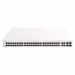 D-Link DBS-2000-52MP commutateur réseau Géré L2 Gigabit Ethernet (10/100/1000) Connexion Ethernet, supportant l'alimentation via ce port (PoE) Gris